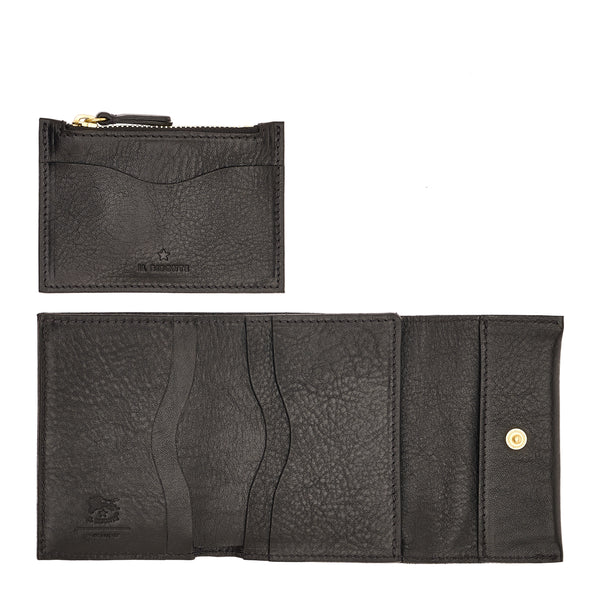 Anna | Women's small wallet in leather color black