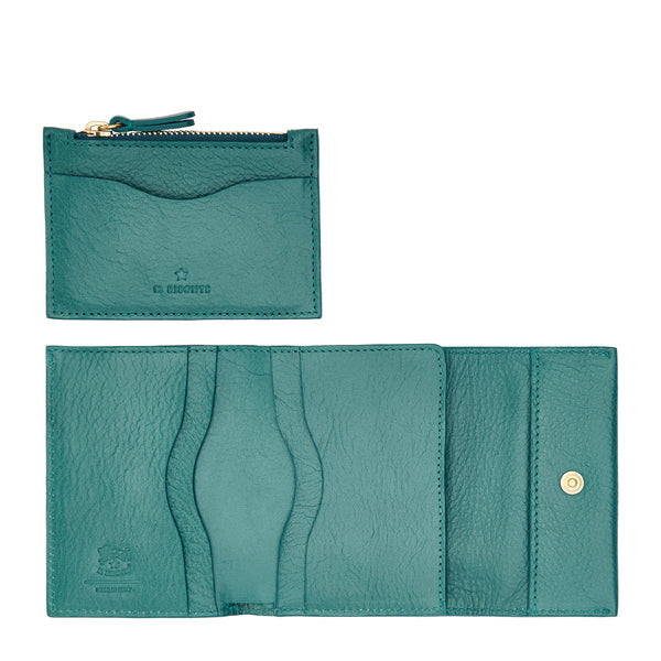 Anna | Women's small wallet in leather color polinesia