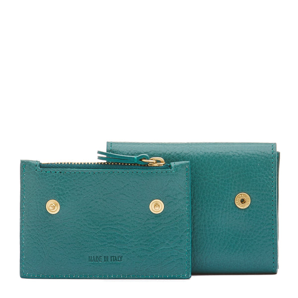 Anna | Women's small wallet in leather color polinesia