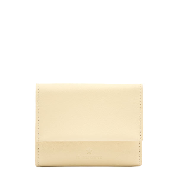 Anna | Women's small wallet in leather color milk