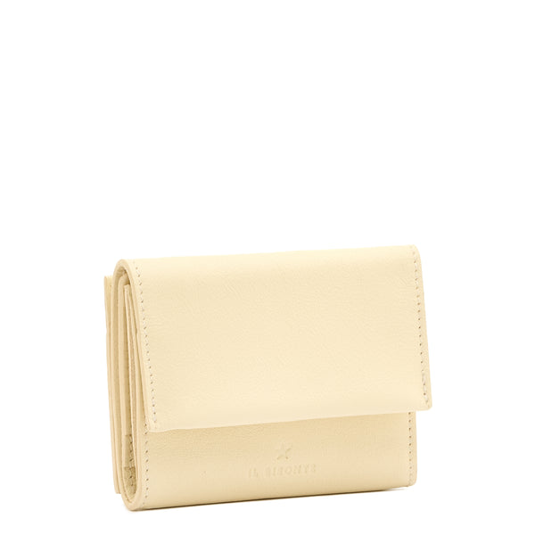 Anna | Women's small wallet in leather color milk