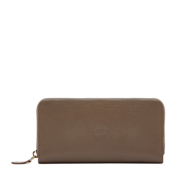Ametista | Women's zip around wallet in leather color light grey