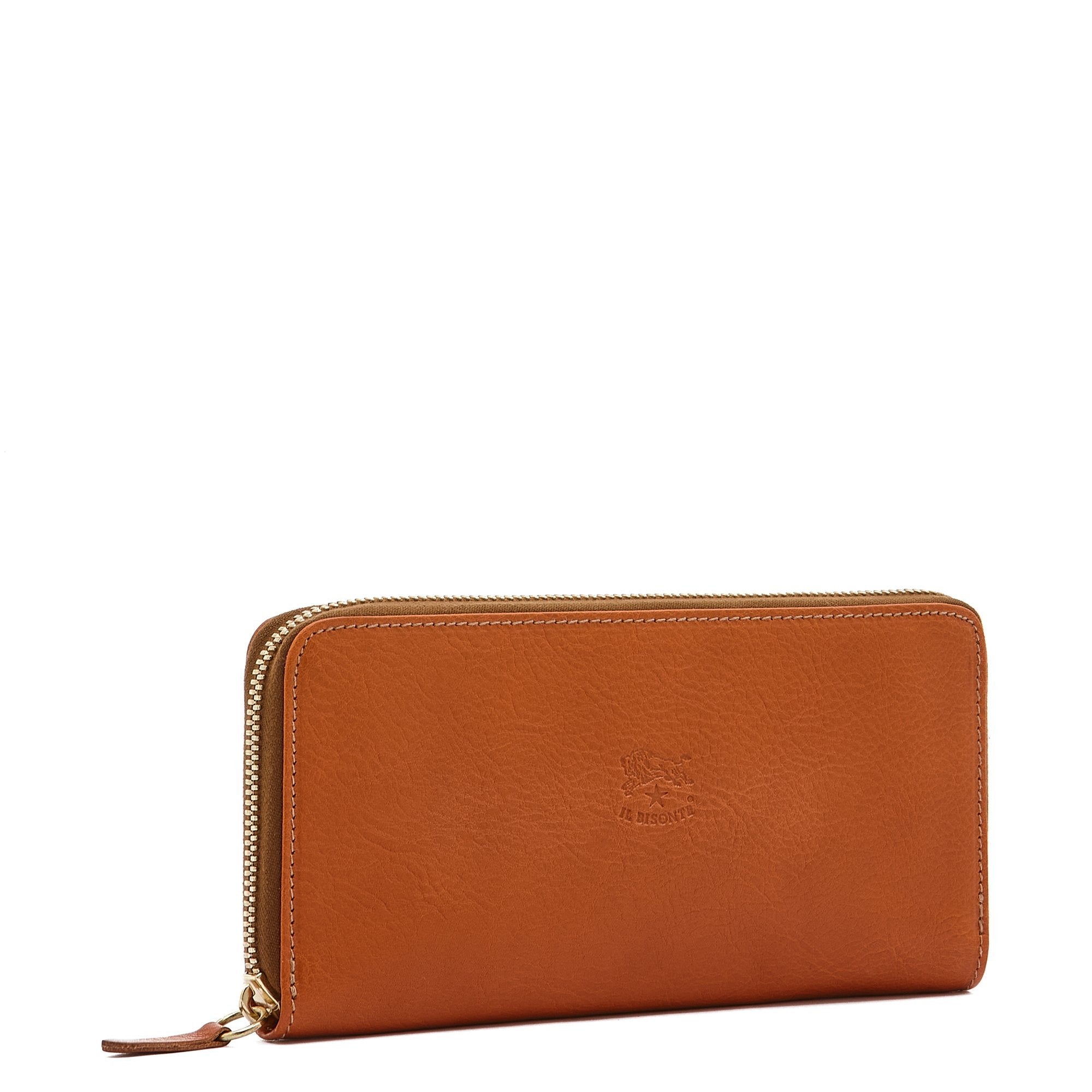 Ametista | Women's zip around wallet in calf leather color caramel