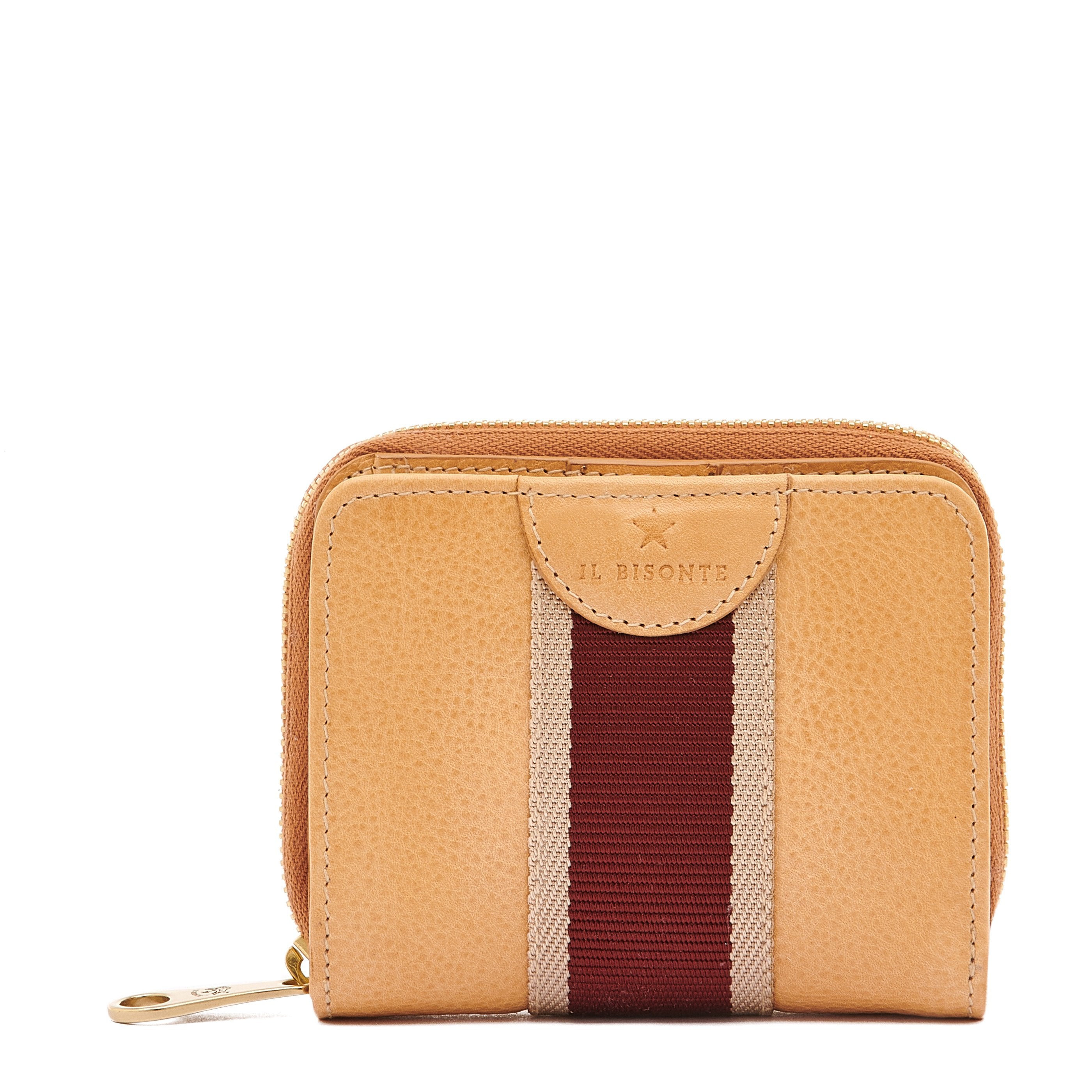 Solaria | Women's zip around wallet in leather color natural