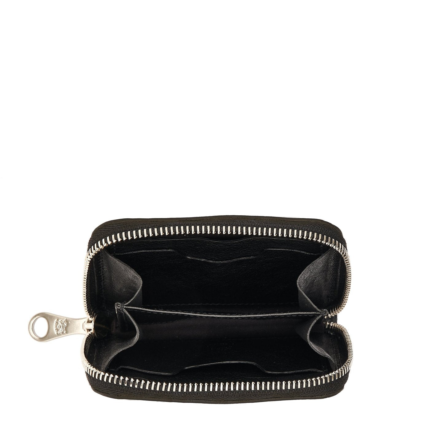 Cestello | Portefeuille zippé pour homme en cuir vintage couleur noir